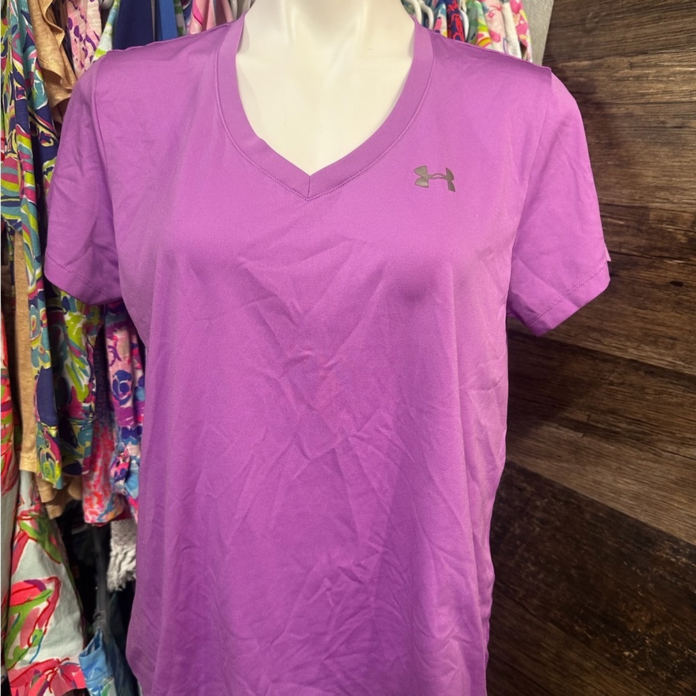 Under Armour Purple Fitted Athletic Tee